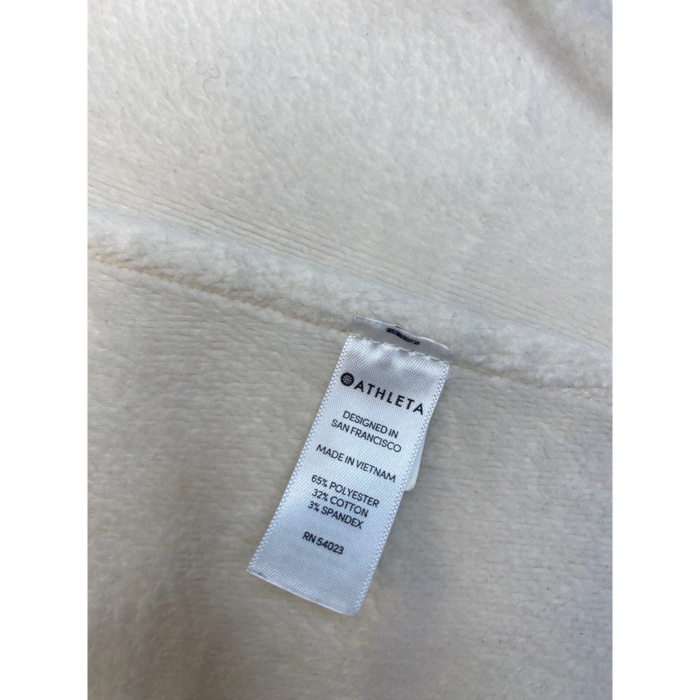 Athleta Wrap Cardigan Sweater Oatmeal Heather Cream XL Open Front Yoga Pilates - Picture 6 of 7